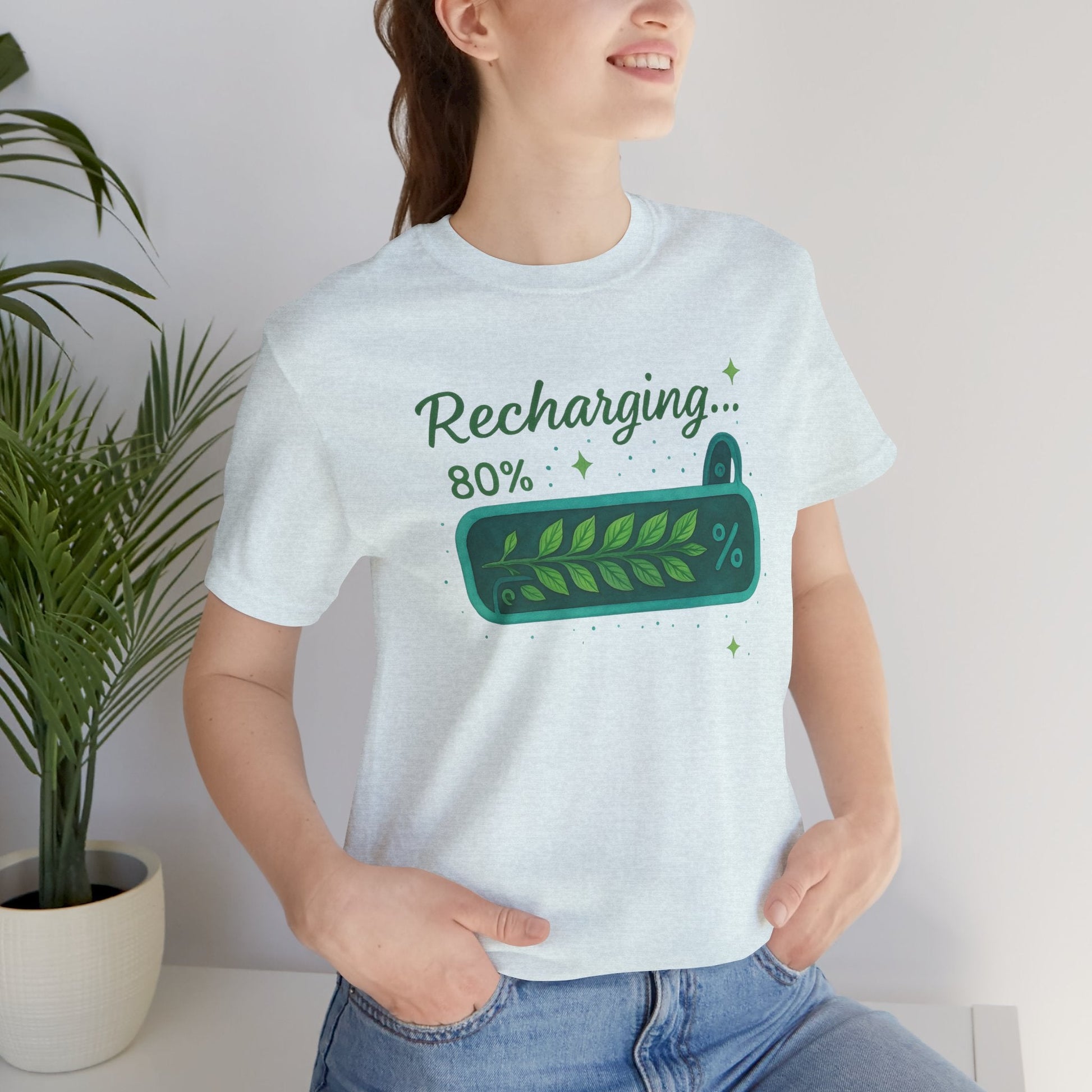 Recharging Mode – 80% Nature Battery Tee - Spirit Stitch