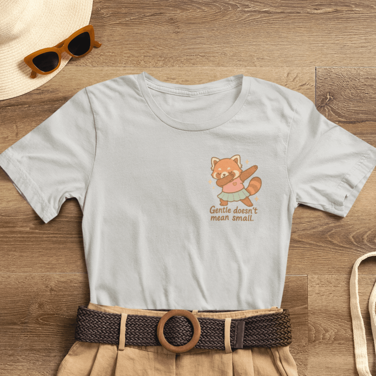 Red Panda Affirmation T-Shirt – From the Mess I Make Magic | Positive Quote Tee | Cute Animal Graphic | Mental Health Support Gift - Spirit Stitch