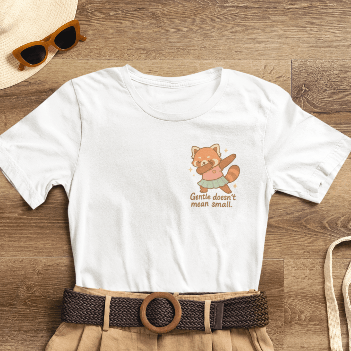 Red Panda Affirmation T-Shirt – From the Mess I Make Magic | Positive Quote Tee | Cute Animal Graphic | Mental Health Support Gift - Spirit Stitch