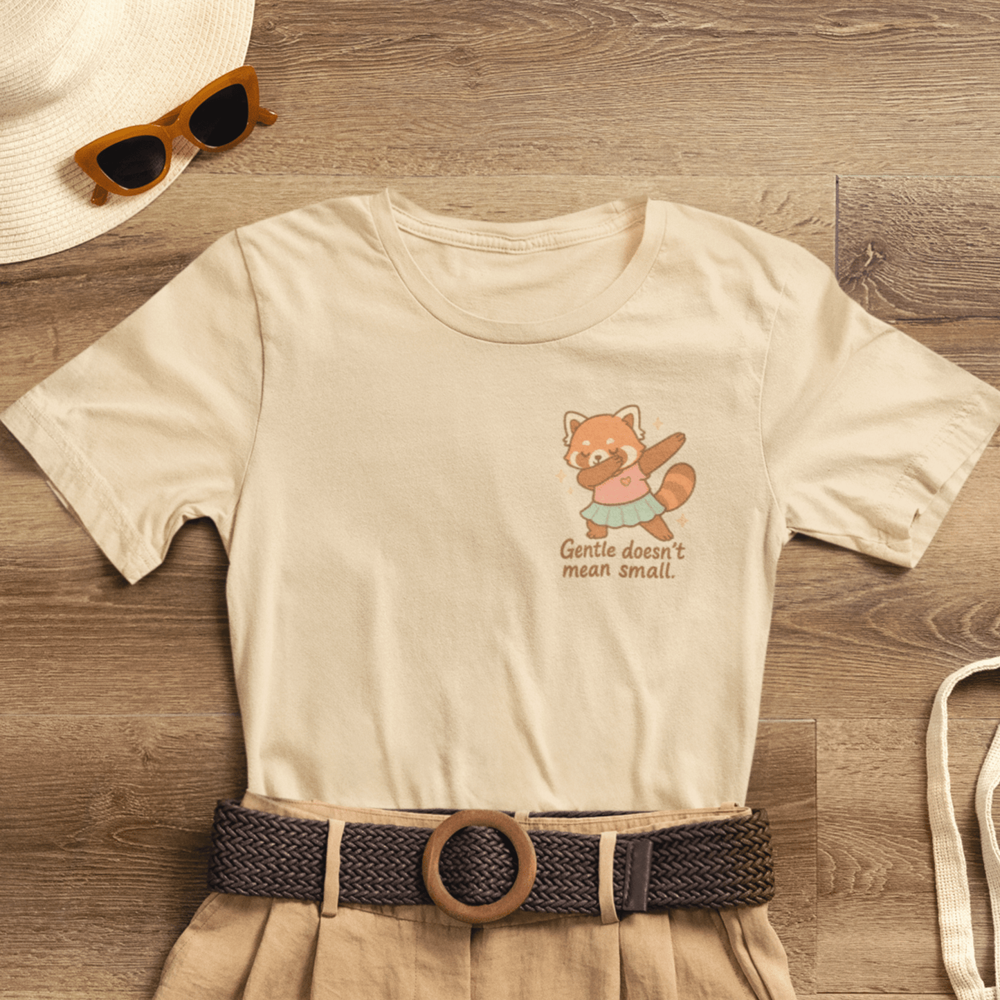 Red Panda Affirmation T-Shirt – From the Mess I Make Magic | Positive Quote Tee | Cute Animal Graphic | Mental Health Support Gift - Spirit Stitch