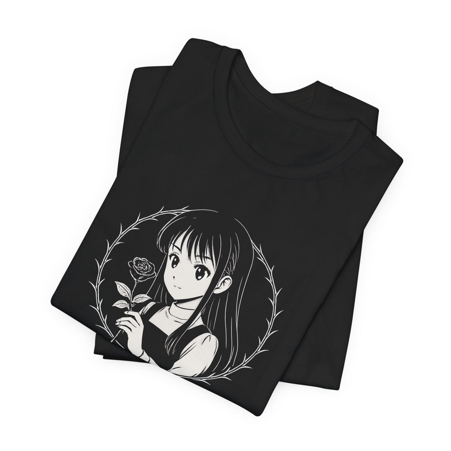 Respect My Space – Goth Anime Girl T-Shirt, Soft Rebel Aesthetic Tee, Dark Fairycore Graphic Shirt - Spirit Stitch