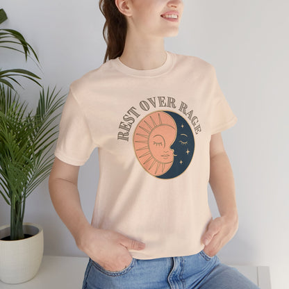 Rest Over Rage Shirt – Sun and Moon Graphic Tee, Self - Care Mindfulness T-Shirt - Spirit Stitch