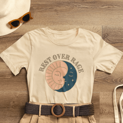 Rest Over Rage Shirt – Sun and Moon Graphic Tee, Self - Care Mindfulness T-Shirt - Spirit Stitch