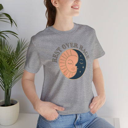 Rest Over Rage Shirt – Sun and Moon Graphic Tee, Self - Care Mindfulness T-Shirt - Spirit Stitch