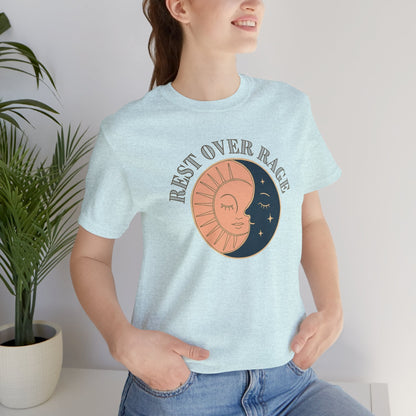 Rest Over Rage Shirt – Sun and Moon Graphic Tee, Self - Care Mindfulness T-Shirt - Spirit Stitch