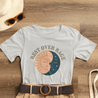 Rest Over Rage Shirt – Sun and Moon Graphic Tee, Self - Care Mindfulness T-Shirt - Spirit Stitch