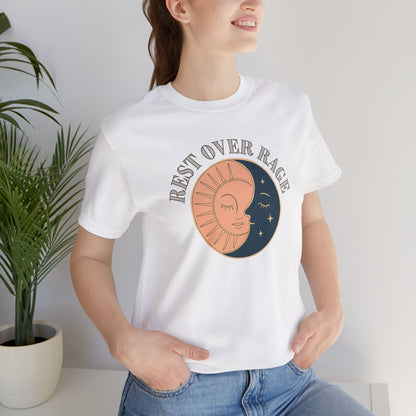 Rest Over Rage Shirt – Sun and Moon Graphic Tee, Self - Care Mindfulness T-Shirt - Spirit Stitch