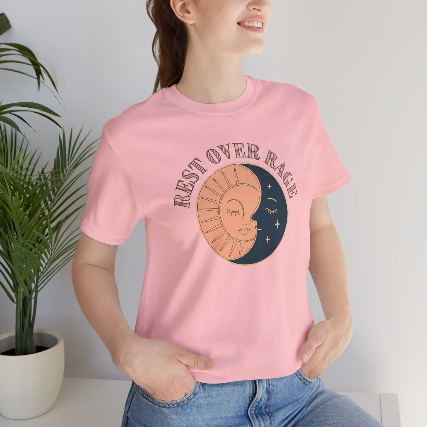 Rest Over Rage Shirt – Sun and Moon Graphic Tee, Self - Care Mindfulness T-Shirt - Spirit Stitch