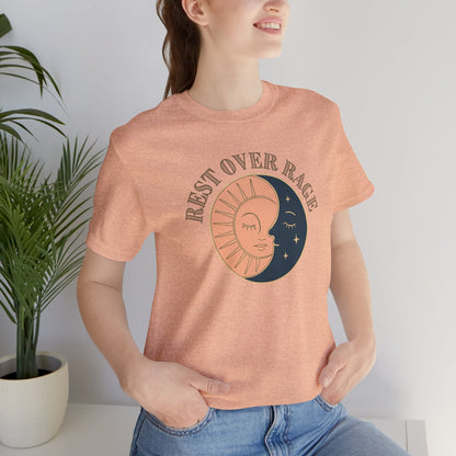Rest Over Rage Shirt – Sun and Moon Graphic Tee, Self - Care Mindfulness T-Shirt - Spirit Stitch