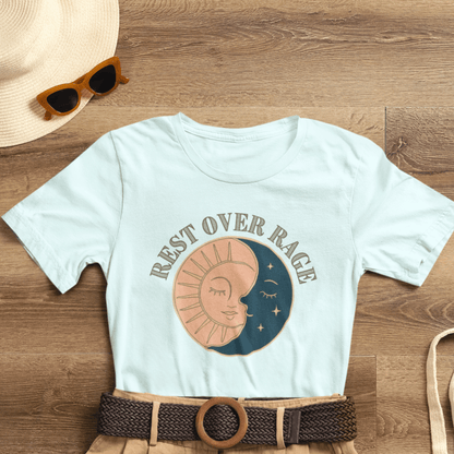 Rest Over Rage Shirt – Sun and Moon Graphic Tee, Self - Care Mindfulness T-Shirt - Spirit Stitch
