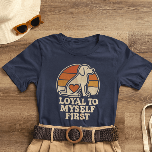 Retro Dog – Loyal to Myself First Tee - Spirit Stitch