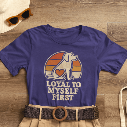 Retro Dog – Loyal to Myself First Tee - Spirit Stitch