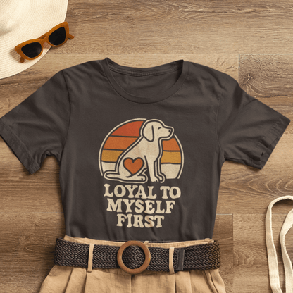 Retro Dog – Loyal to Myself First Tee - Spirit Stitch
