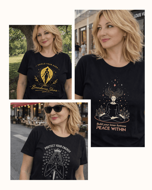 Sacred Aura Protection Set of 3 Empowerment Tees - Spirit Stitch