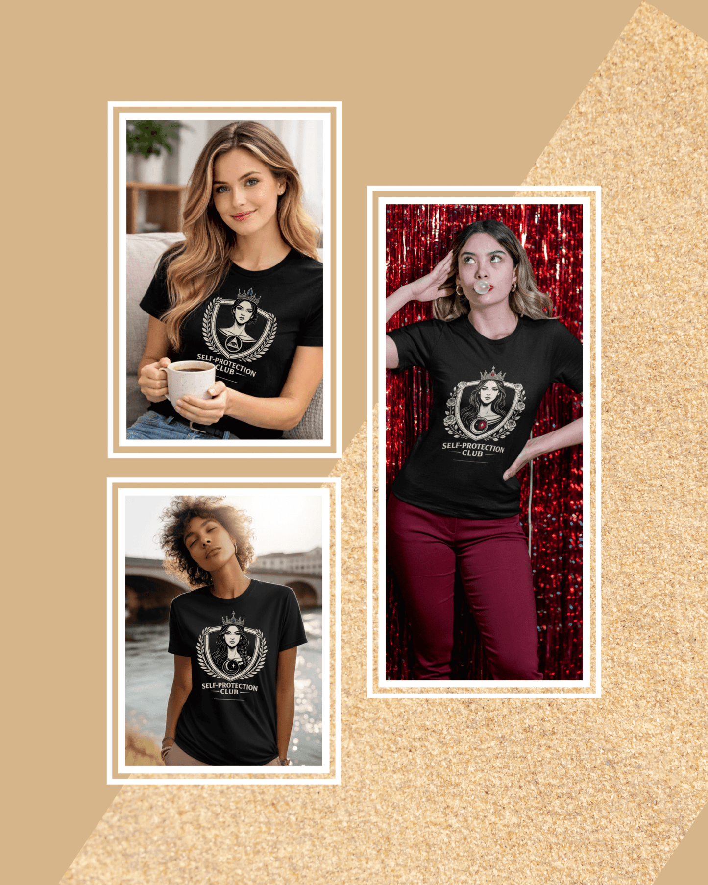 Self - Protection Club Trio – Ruby, Sapphire & Emerald Set of 3 Empowerment Tees - Spirit Stitch