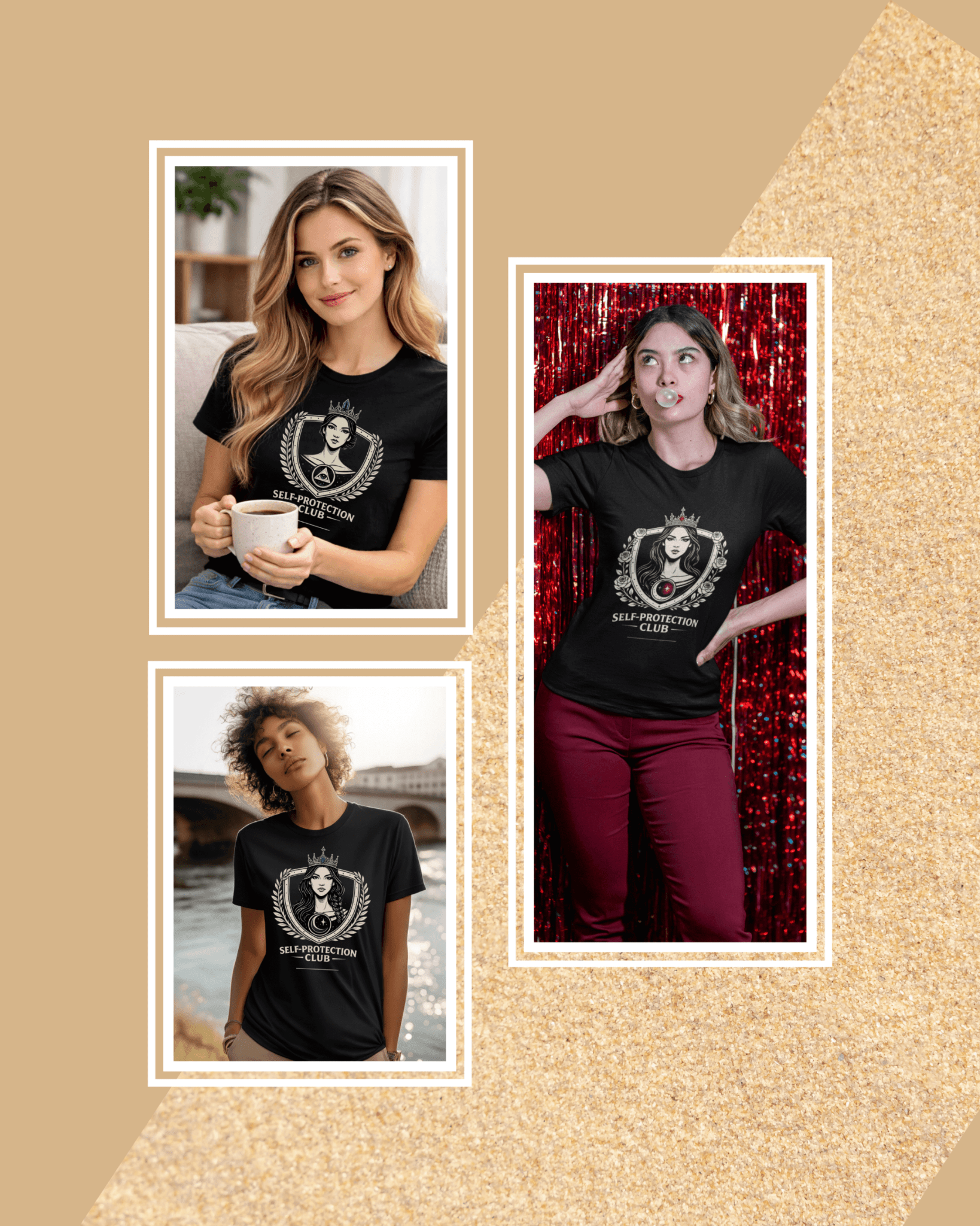 Self - Protection Club Trio – Ruby, Sapphire & Emerald Set of 3 Empowerment Tees - Spirit Stitch
