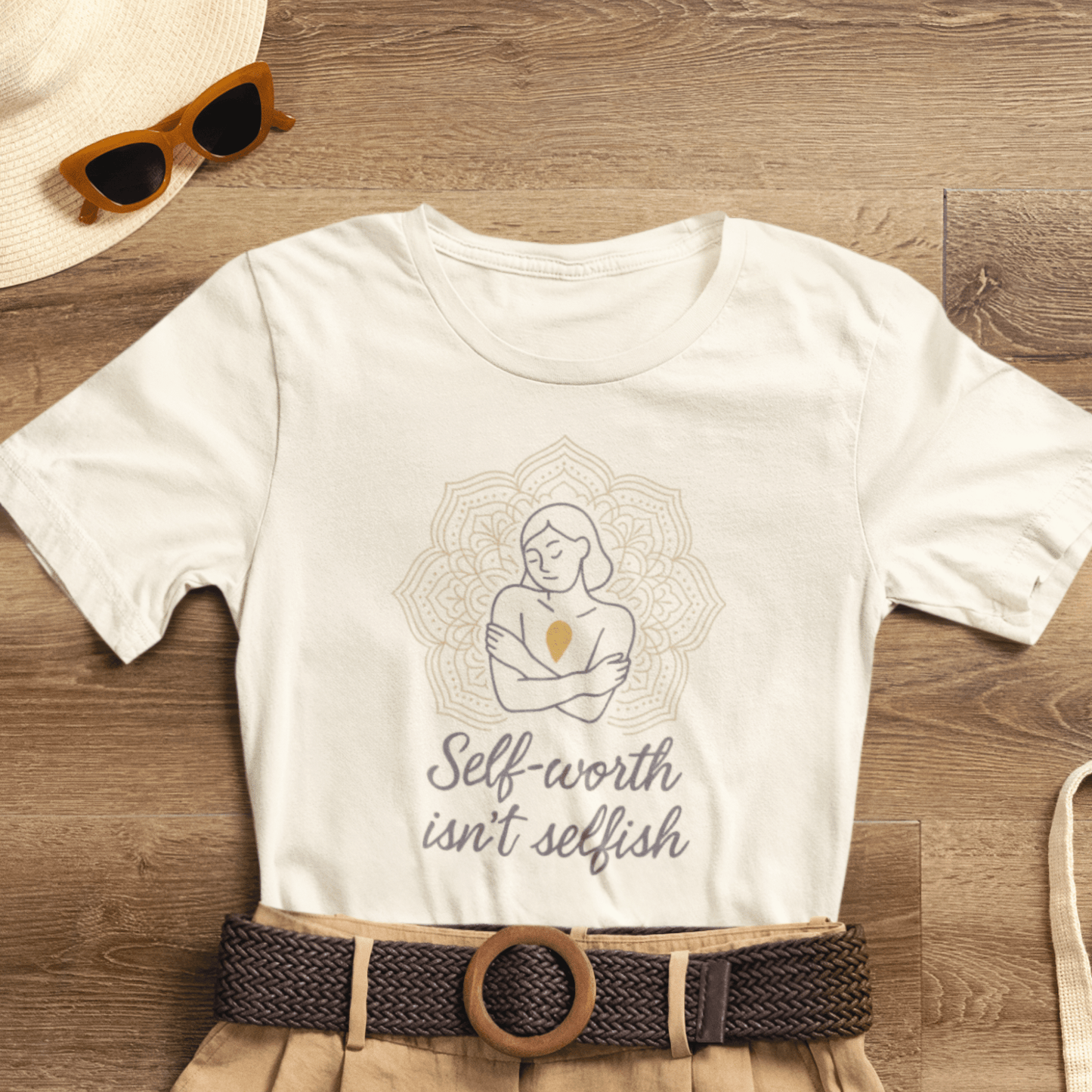 Self - Worth Isn’t Selfish | Positive Affirmation T-Shirt for Confidence & Empowerment - Spirit Stitch