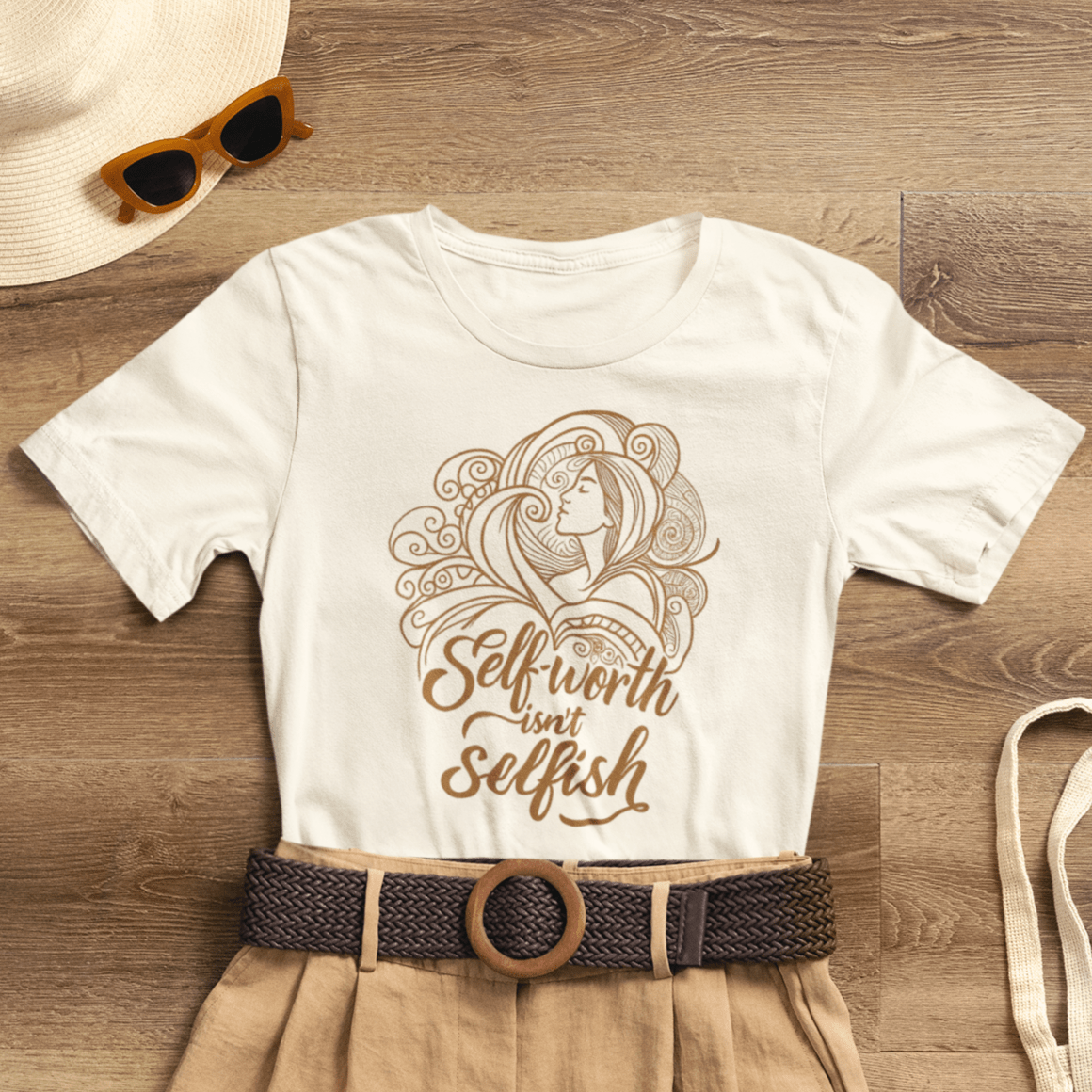 Self - Worth Isn’t Selfish T-Shirt – Empowerment Graphic Tee - Spirit Stitch