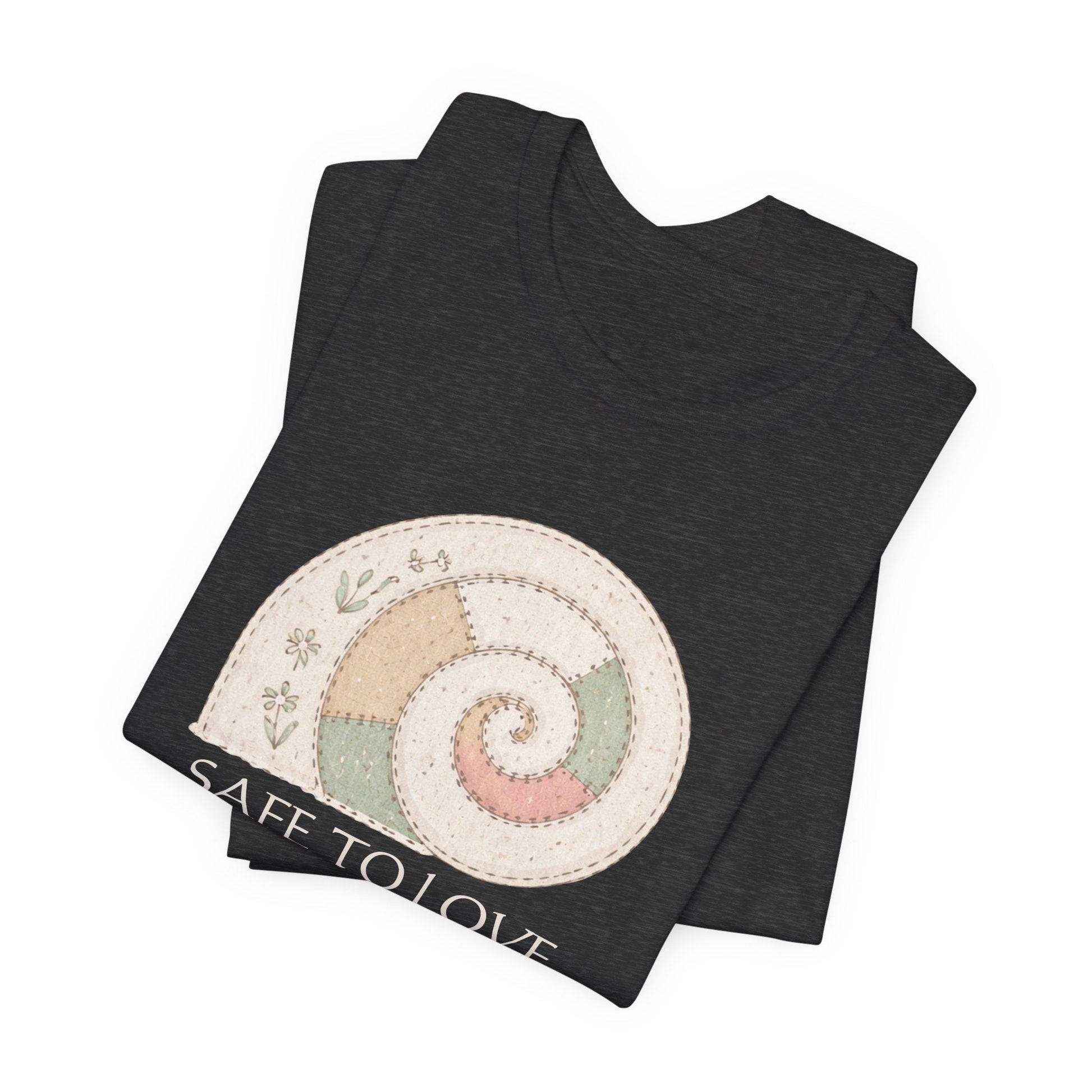 Slow Love Snail Tee — "Safe to Love Slowly" Graphic T-Shirt - Spirit Stitch