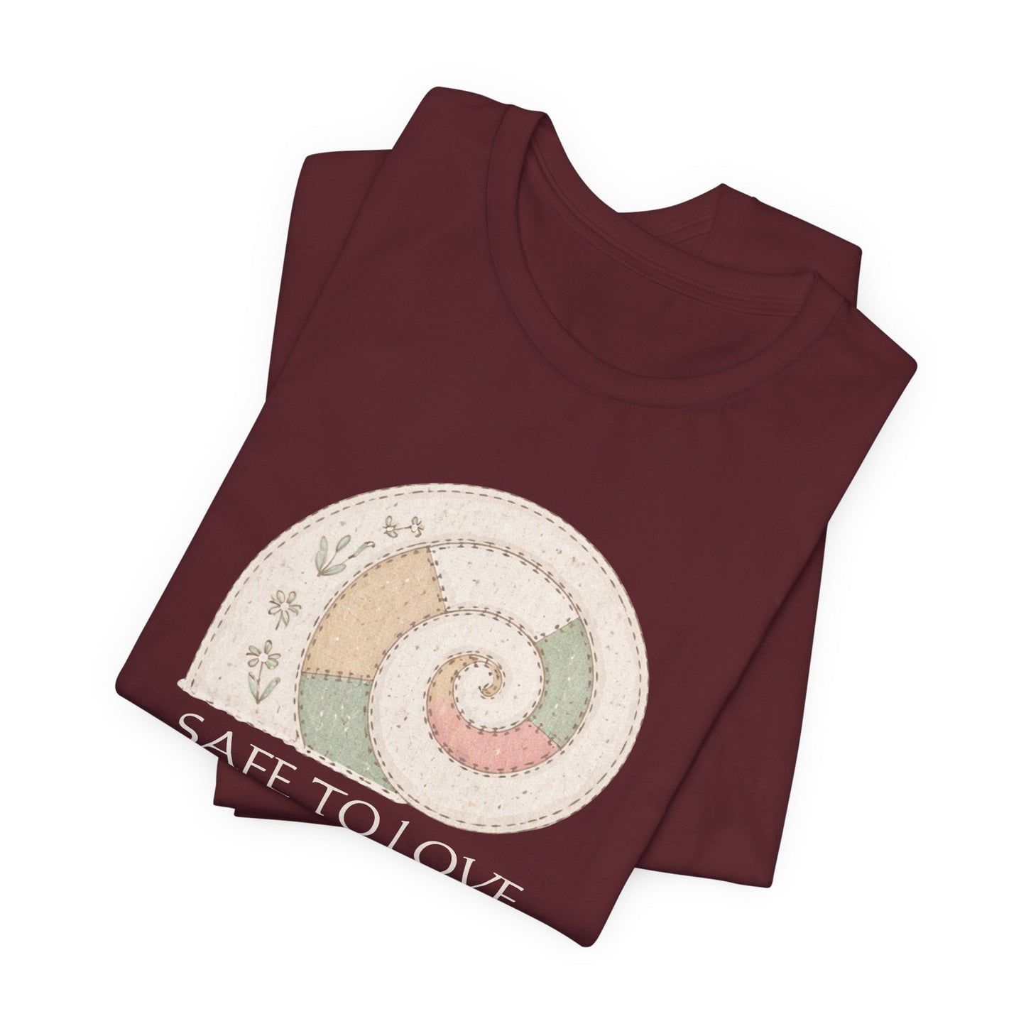 Slow Love Snail Tee — "Safe to Love Slowly" Graphic T-Shirt - Spirit Stitch