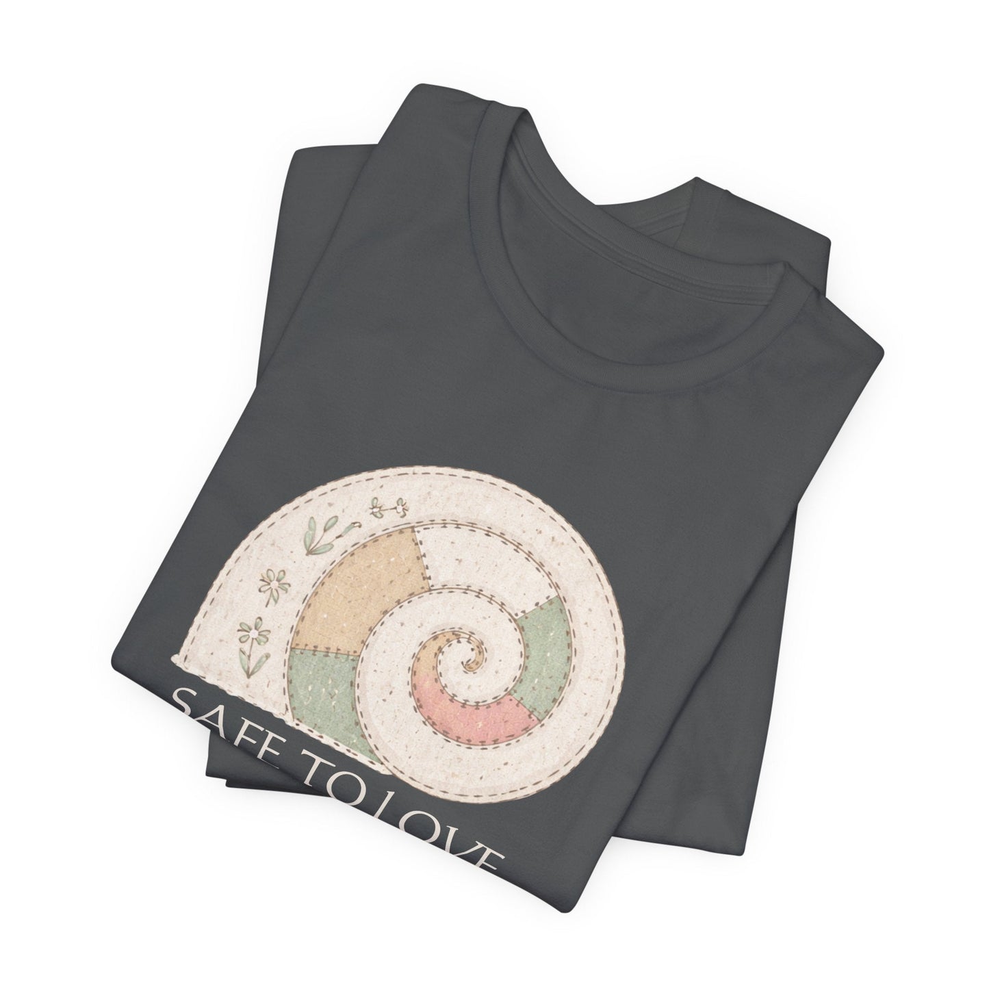 Slow Love Snail Tee — "Safe to Love Slowly" Graphic T-Shirt - Spirit Stitch