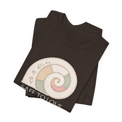Slow Love Snail Tee — "Safe to Love Slowly" Graphic T-Shirt - Spirit Stitch