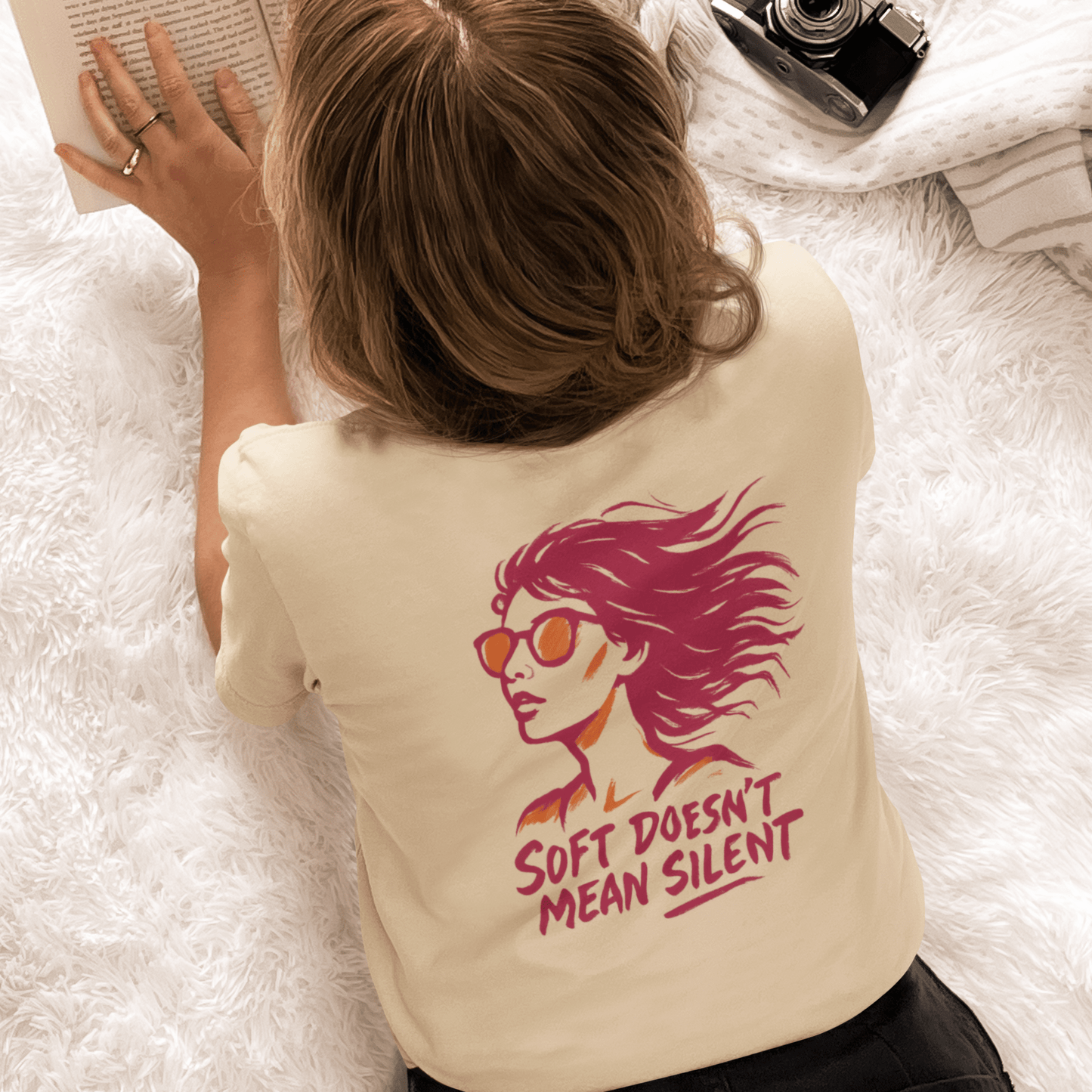 Soft Doesn’t Mean Silent Feminist T-Shirt – Bold Empowerment Tee for Women, Unisex Graphic Statement Top - Spirit Stitch