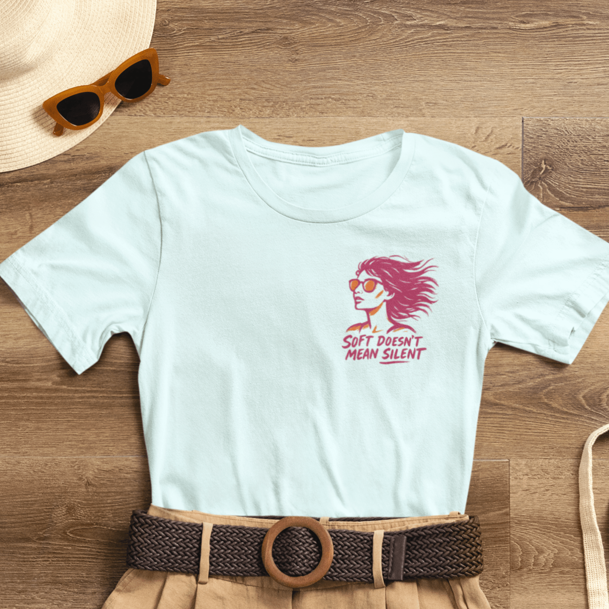 Soft Doesn’t Mean Silent Feminist T-Shirt – Bold Empowerment Tee for Women, Unisex Graphic Statement Top - Spirit Stitch