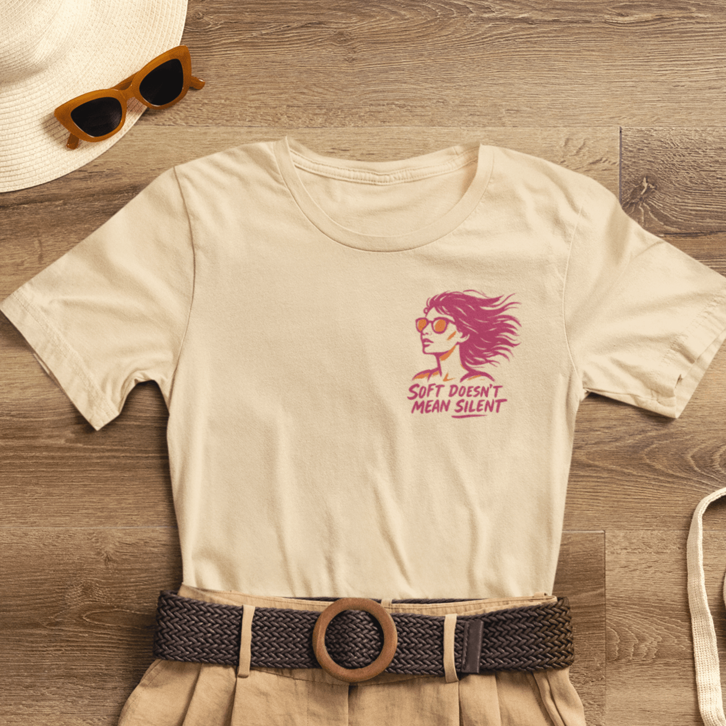 Soft Doesn’t Mean Silent Feminist T-Shirt – Bold Empowerment Tee for Women, Unisex Graphic Statement Top - Spirit Stitch