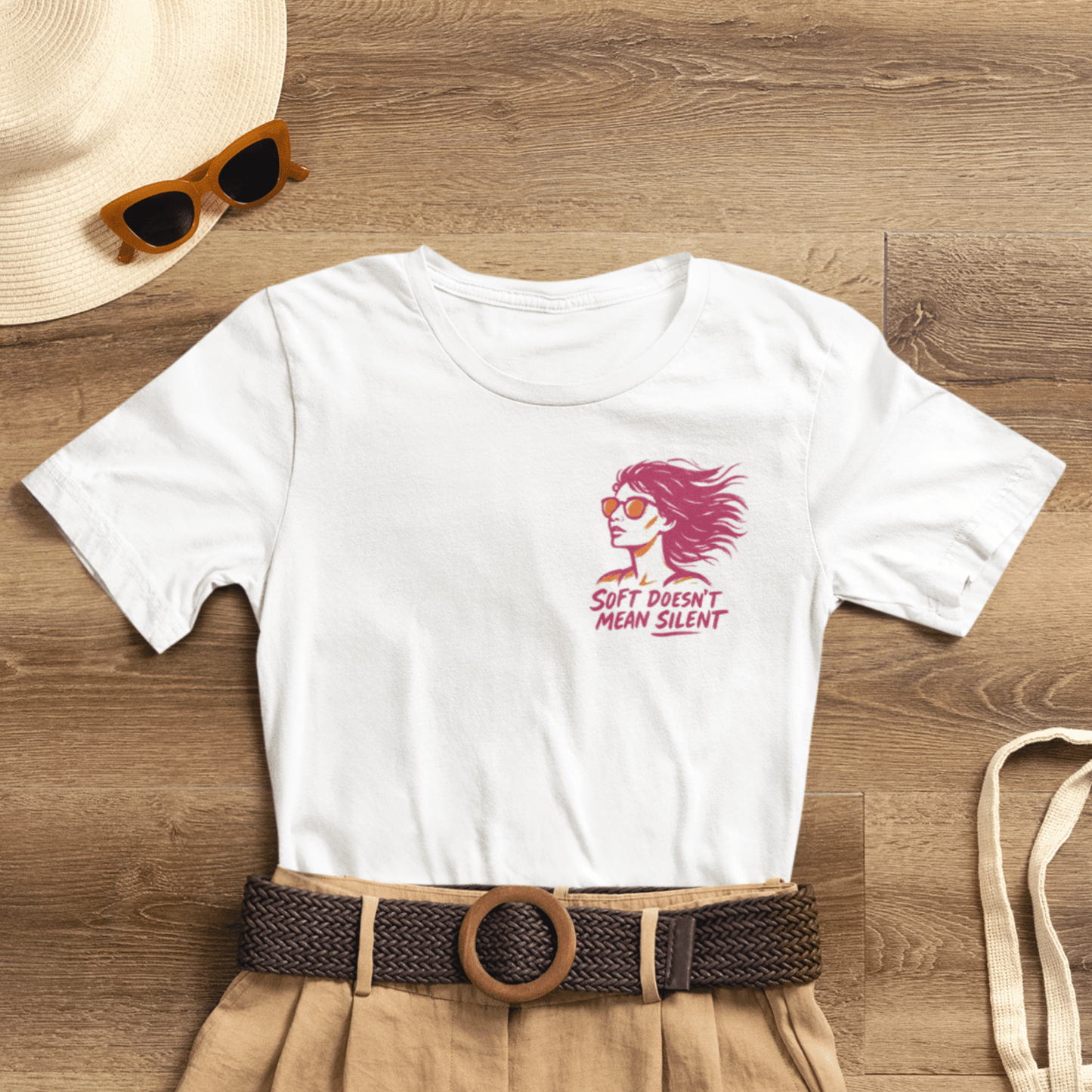 Soft Doesn’t Mean Silent Feminist T-Shirt – Bold Empowerment Tee for Women, Unisex Graphic Statement Top - Spirit Stitch