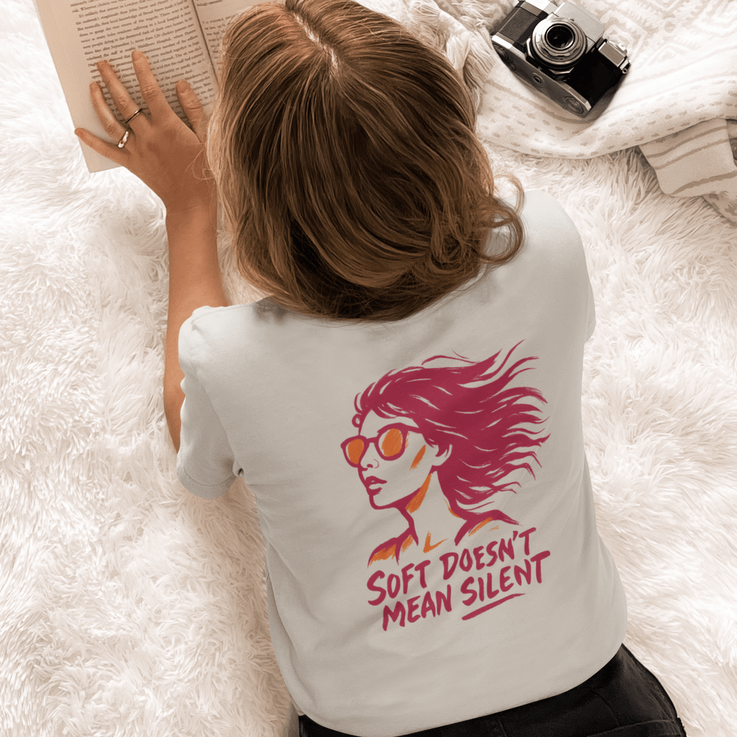 Soft Doesn’t Mean Silent Feminist T-Shirt – Bold Empowerment Tee for Women, Unisex Graphic Statement Top - Spirit Stitch