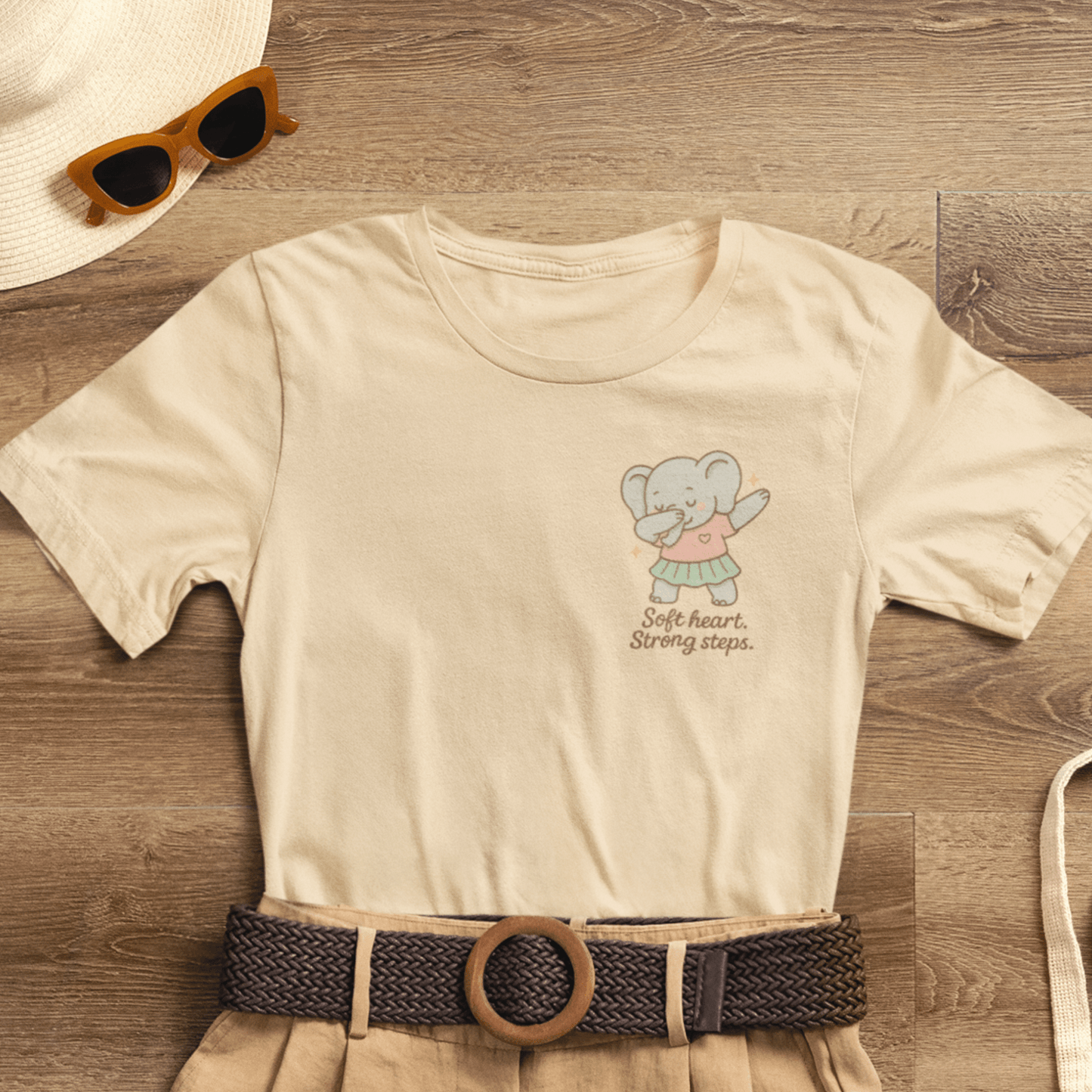 Soft Heart Strong Steps Shirt | Healing Elephant Tee | Self - Healing & Empowerment Top - Spirit Stitch