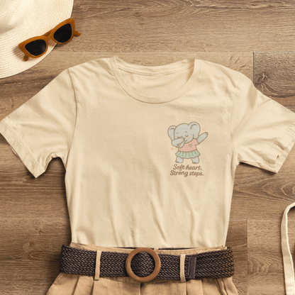 Soft Heart Strong Steps Shirt | Healing Elephant Tee | Self - Healing & Empowerment Top - Spirit Stitch