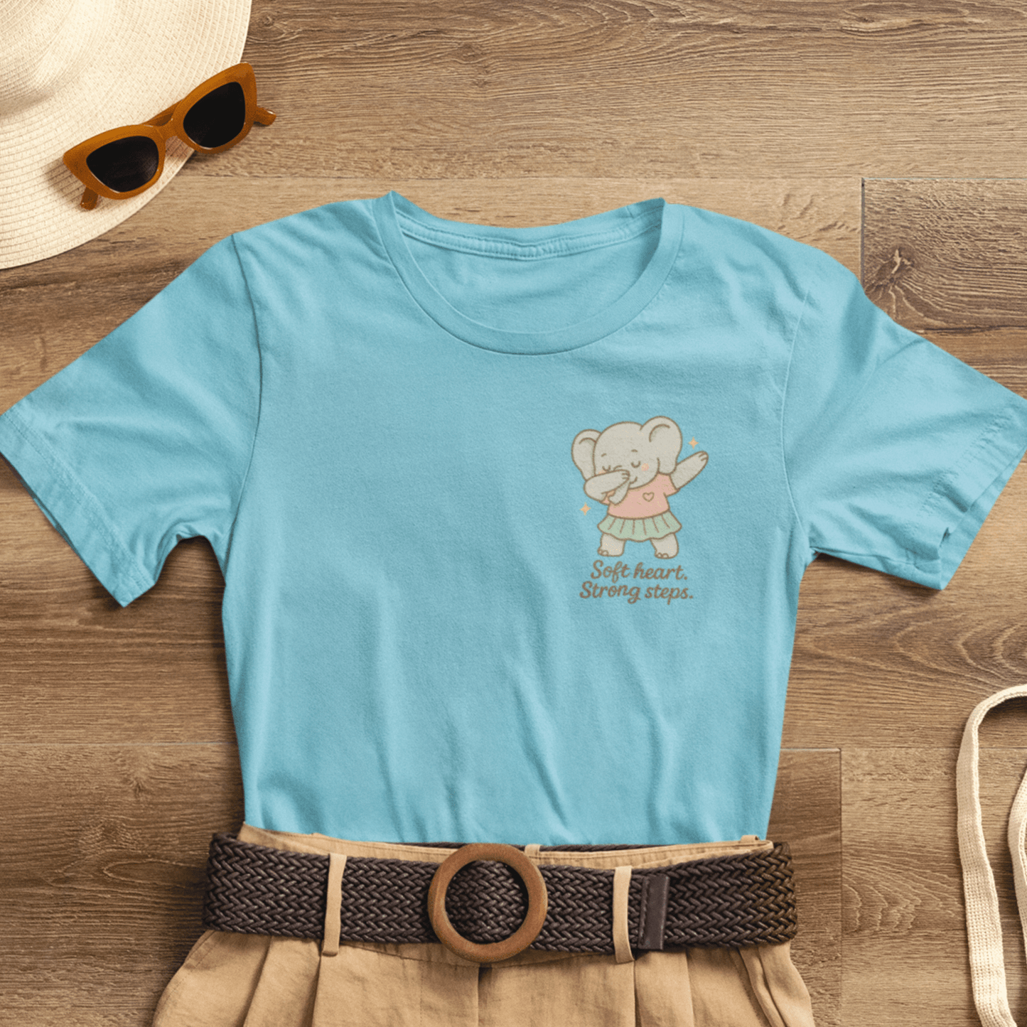 Soft Heart Strong Steps Shirt | Healing Elephant Tee | Self - Healing & Empowerment Top - Spirit Stitch