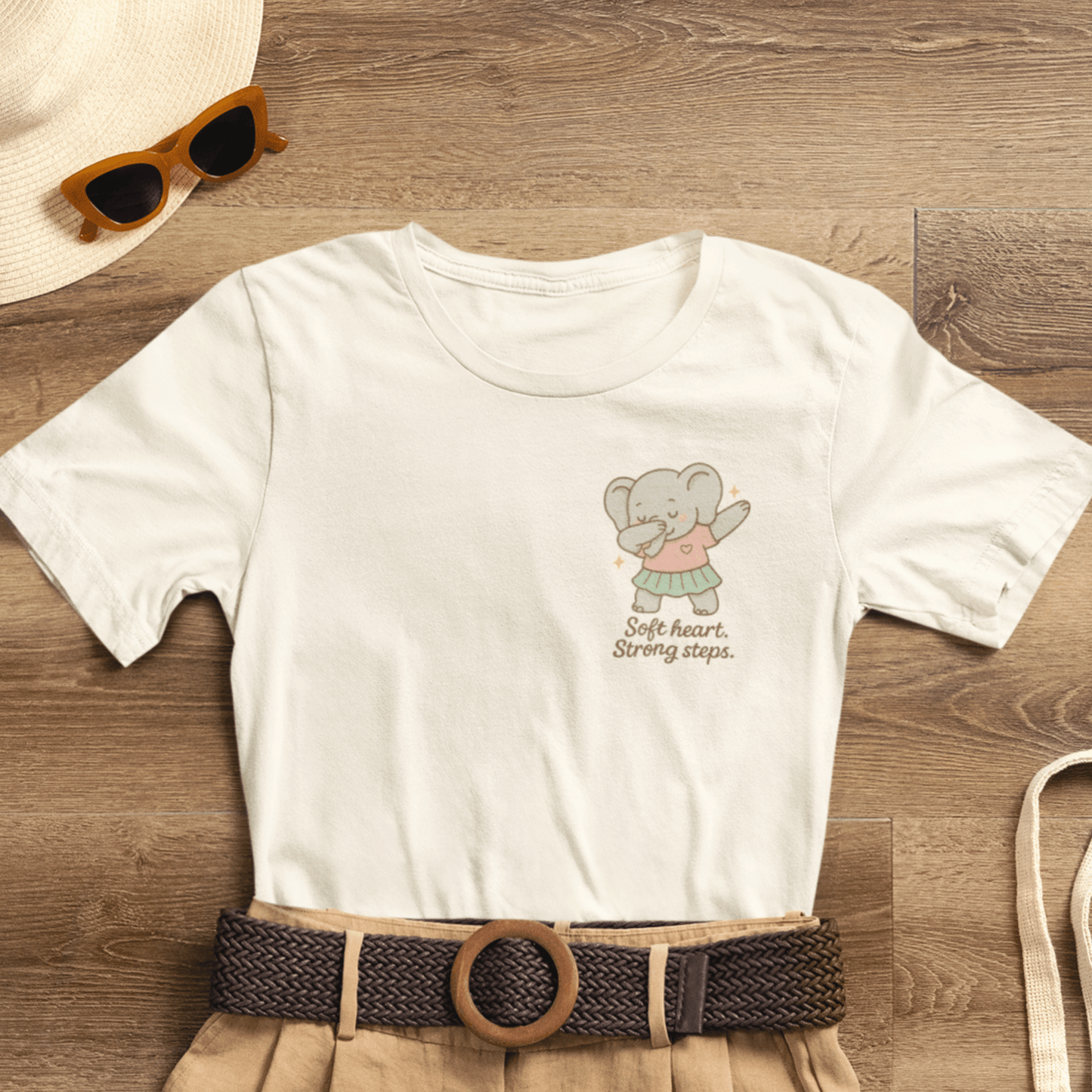 Soft Heart Strong Steps Shirt | Healing Elephant Tee | Self - Healing & Empowerment Top - Spirit Stitch