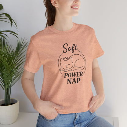 Soft Power Nap Cat Shirt – Cozy Cat Lover Tee, Cute Sleep Graphic T-Shirt - Spirit Stitch