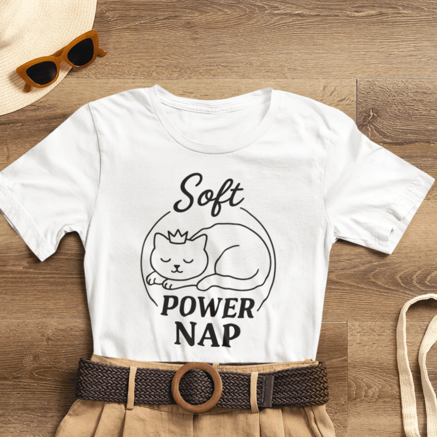Soft Power Nap Cat Shirt – Cozy Cat Lover Tee, Cute Sleep Graphic T-Shirt - Spirit Stitch