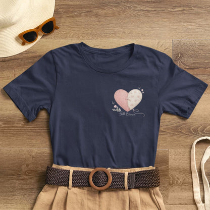 Still Chosen Heart T-Shirt – Minimal Romantic Unisex Tee with Soft Pink Heart, Gentle Love Affirmation Shirt - Spirit Stitch