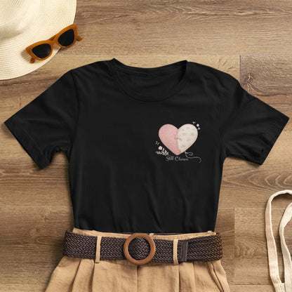 Still Chosen Heart T-Shirt – Minimal Romantic Unisex Tee with Soft Pink Heart, Gentle Love Affirmation Shirt - Spirit Stitch