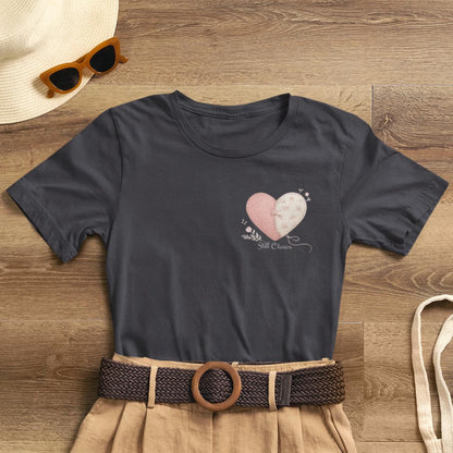 Still Chosen Heart T-Shirt – Minimal Romantic Unisex Tee with Soft Pink Heart, Gentle Love Affirmation Shirt - Spirit Stitch