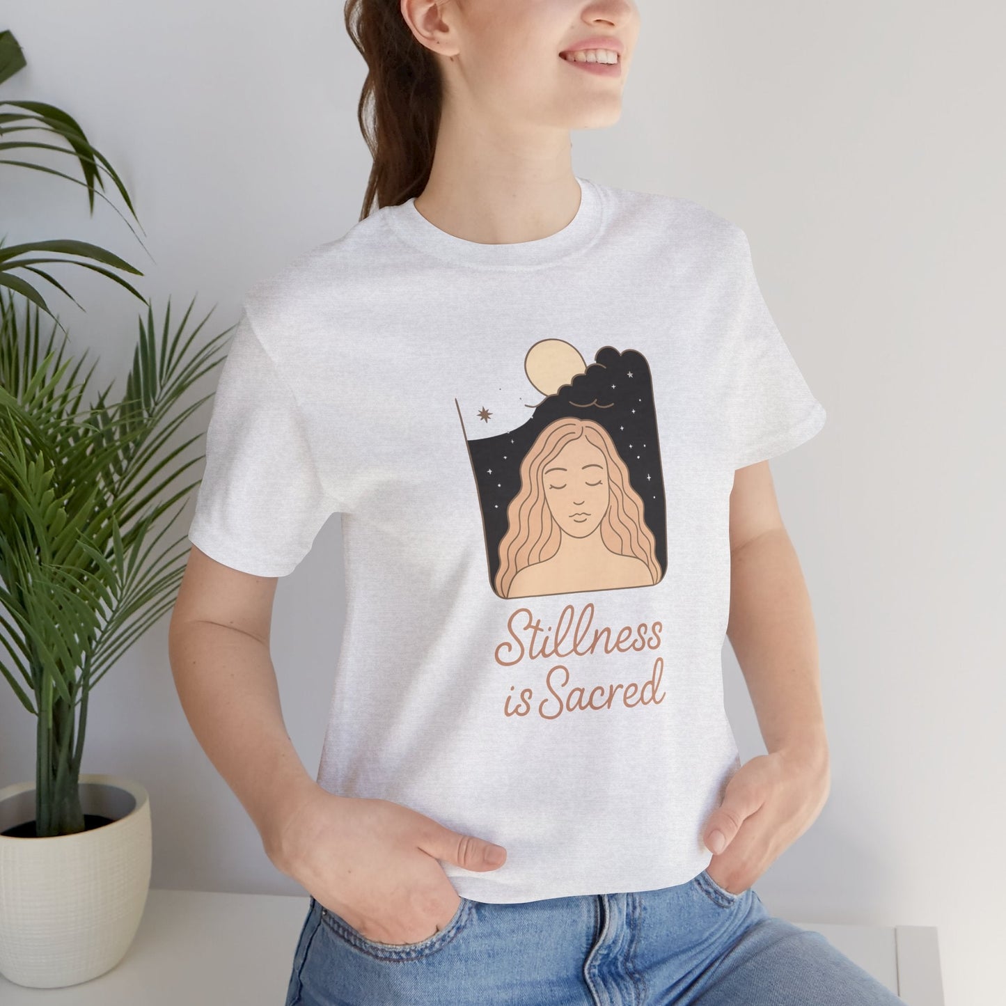 Stillness is Sacred Shirt – Mindfulness Spiritual T-Shirt, Meditative Feminine Graphic Tee, Self - Care Empowerment Top - Spirit Stitch
