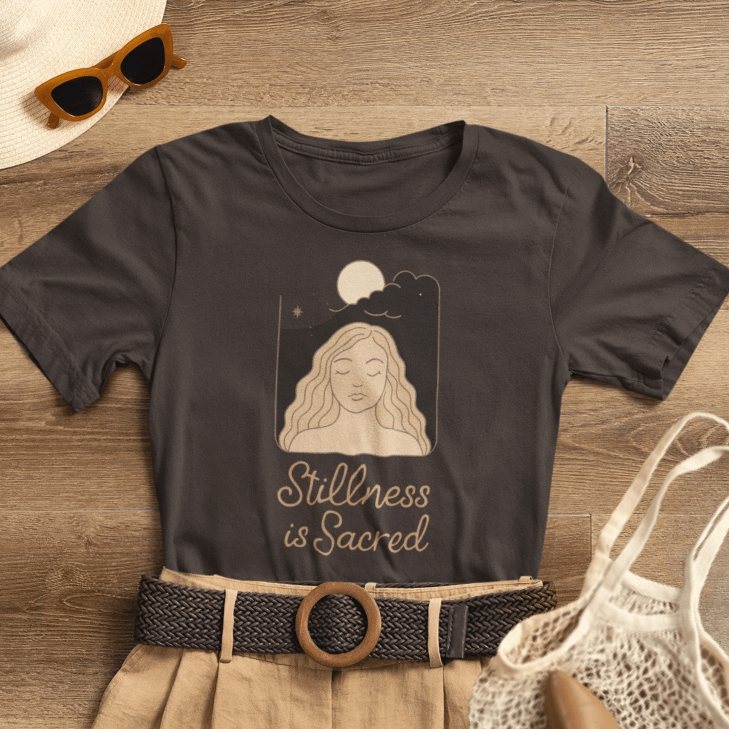 Stillness is Sacred Shirt – Mindfulness Spiritual T-Shirt, Meditative Feminine Graphic Tee, Self - Care Empowerment Top - Spirit Stitch