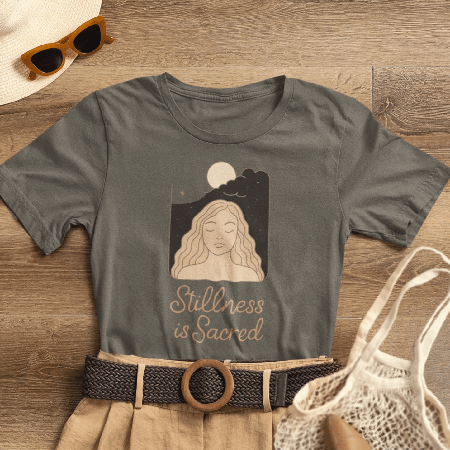 Stillness is Sacred Shirt – Mindfulness Spiritual T-Shirt, Meditative Feminine Graphic Tee, Self - Care Empowerment Top - Spirit Stitch