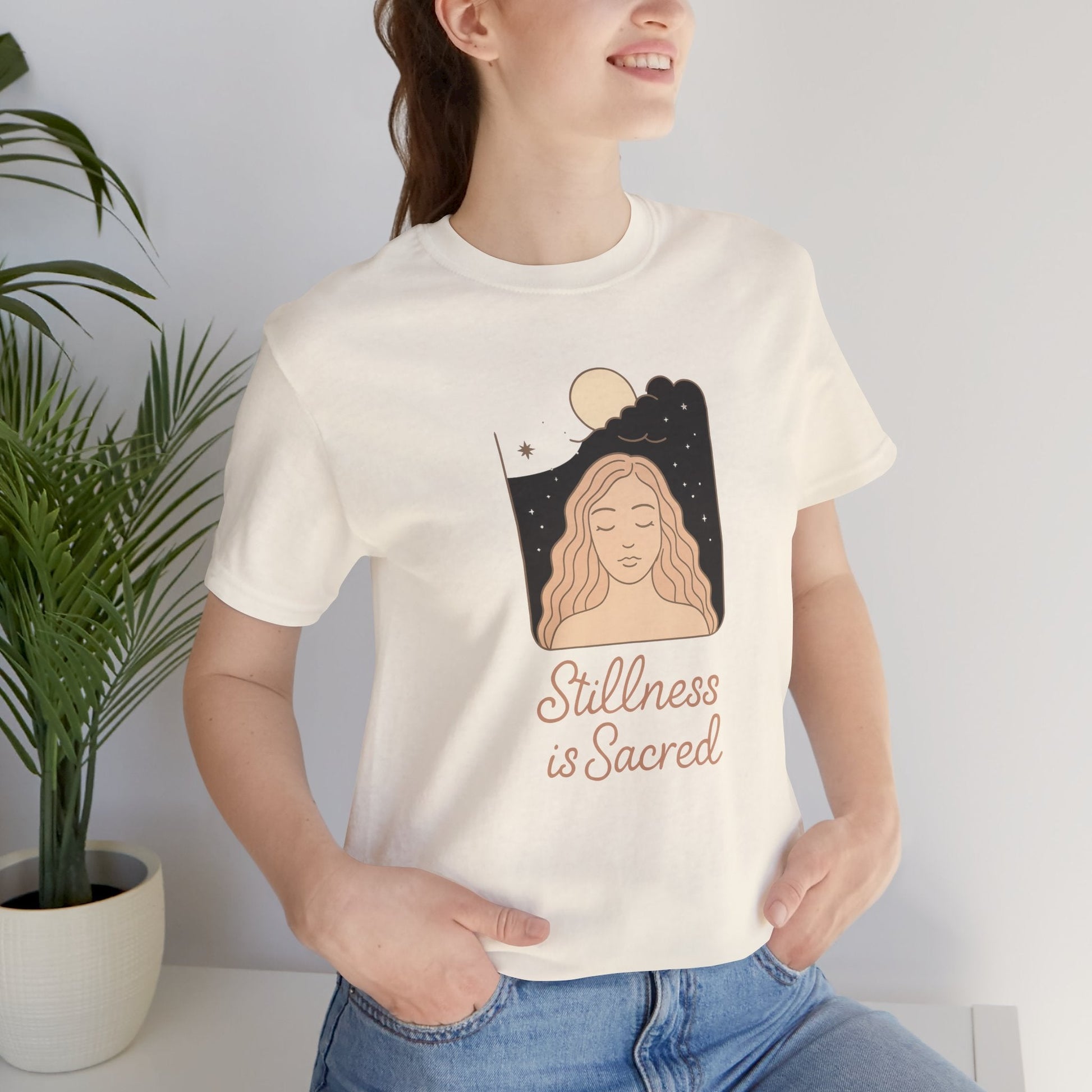 Stillness is Sacred Shirt – Mindfulness Spiritual T-Shirt, Meditative Feminine Graphic Tee, Self - Care Empowerment Top - Spirit Stitch