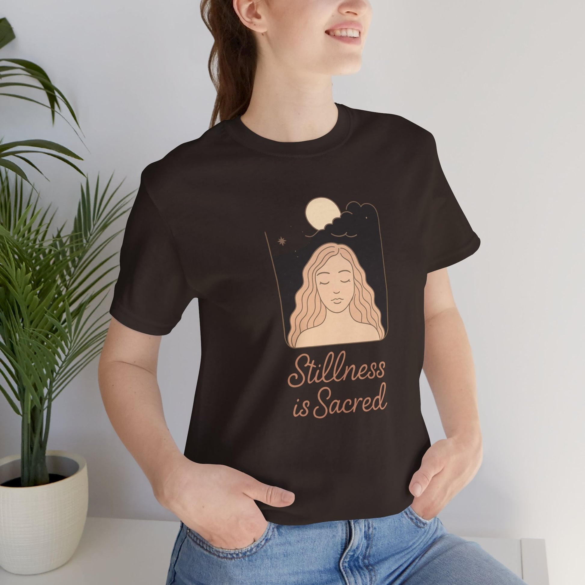 Stillness is Sacred Shirt – Mindfulness Spiritual T-Shirt, Meditative Feminine Graphic Tee, Self - Care Empowerment Top - Spirit Stitch