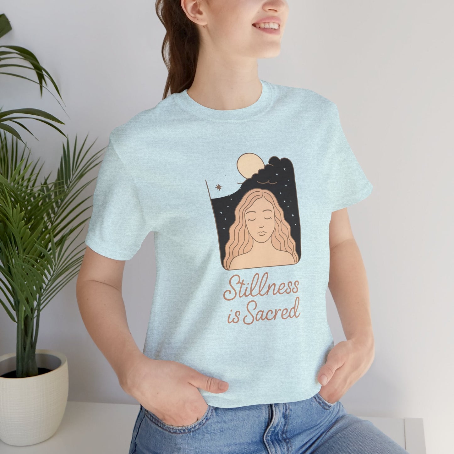 Stillness is Sacred Shirt – Mindfulness Spiritual T-Shirt, Meditative Feminine Graphic Tee, Self - Care Empowerment Top - Spirit Stitch