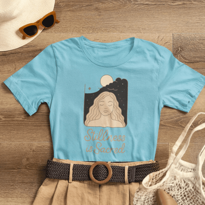 Stillness is Sacred Shirt – Mindfulness Spiritual T-Shirt, Meditative Feminine Graphic Tee, Self - Care Empowerment Top - Spirit Stitch