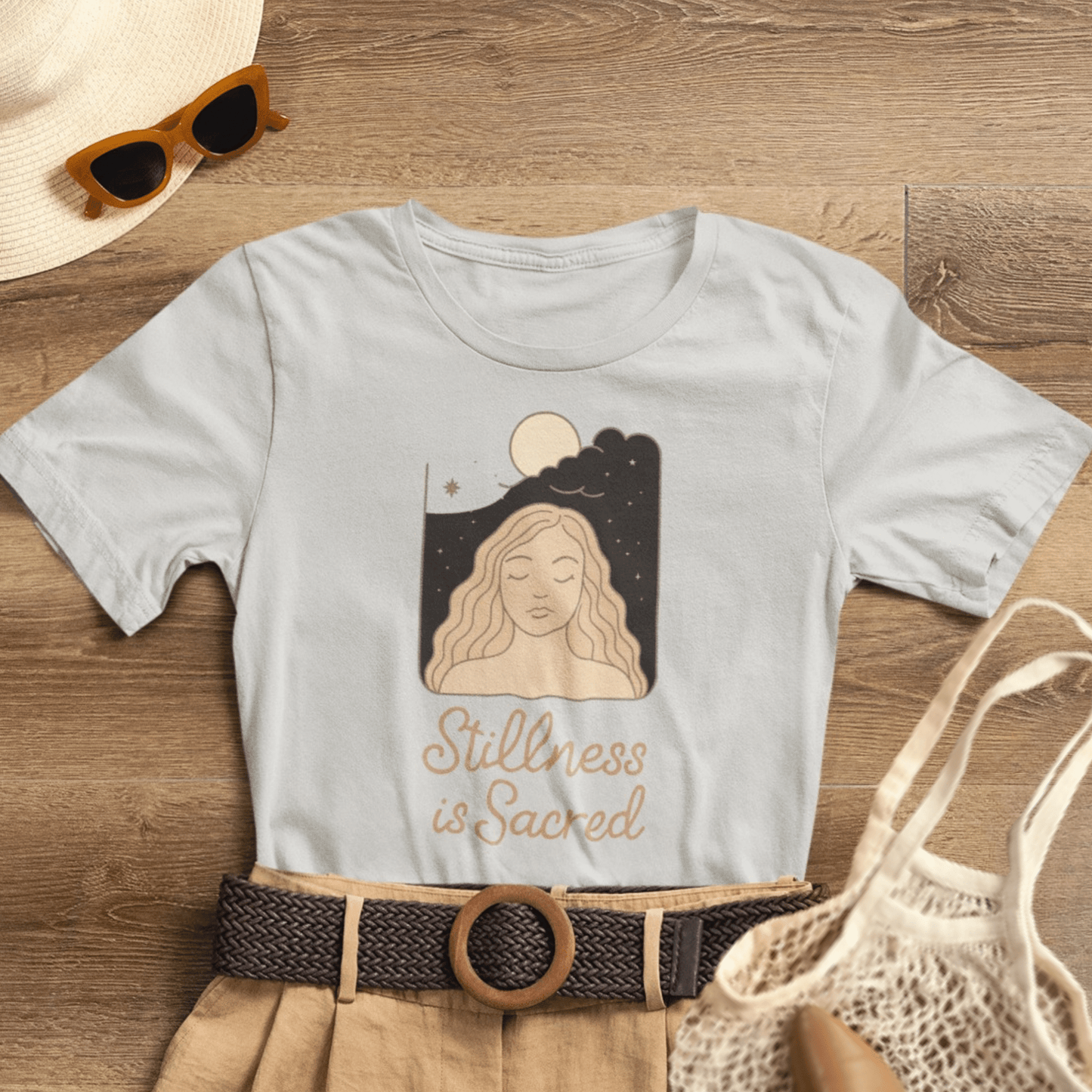 Stillness is Sacred Shirt – Mindfulness Spiritual T-Shirt, Meditative Feminine Graphic Tee, Self - Care Empowerment Top - Spirit Stitch