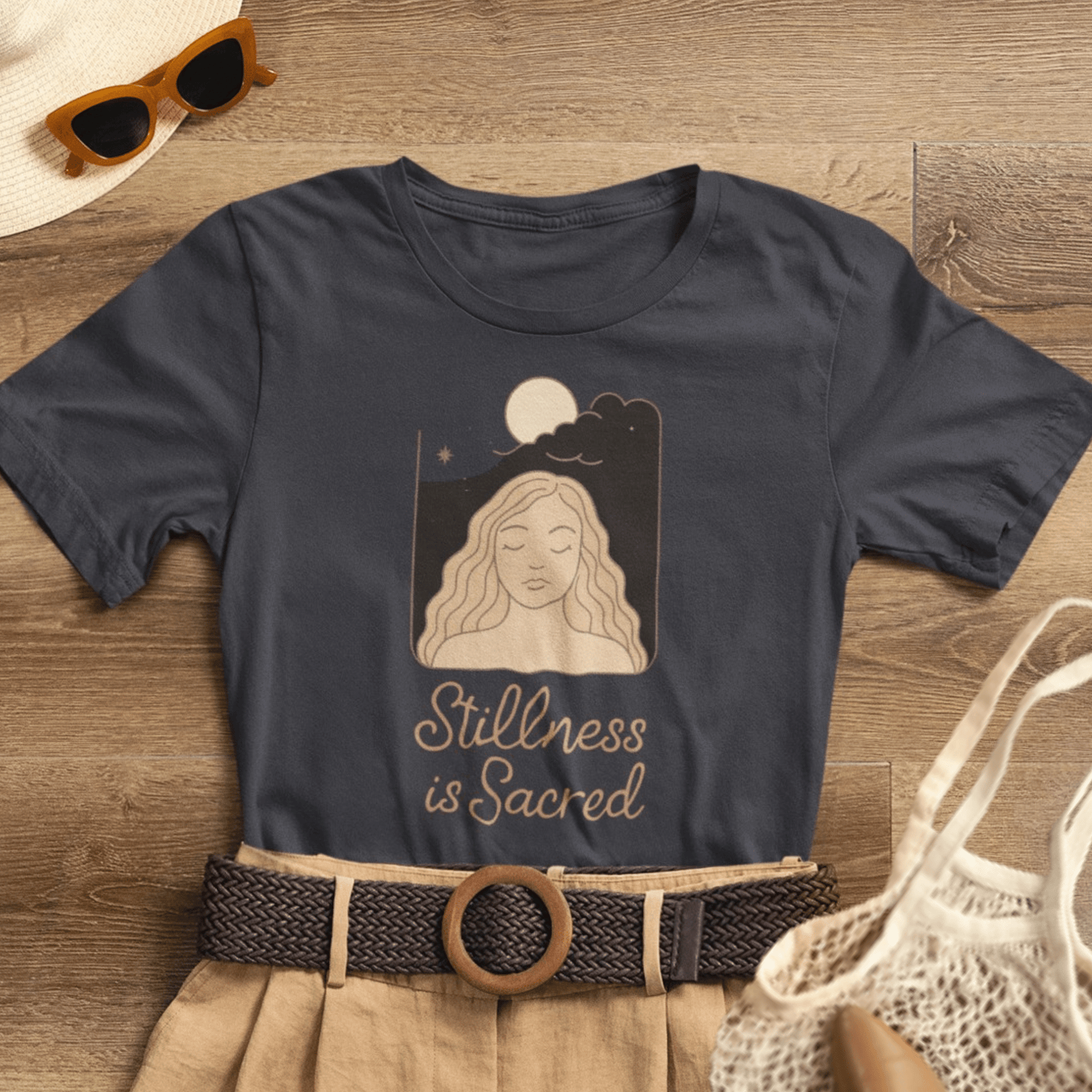 Stillness is Sacred Shirt – Mindfulness Spiritual T-Shirt, Meditative Feminine Graphic Tee, Self - Care Empowerment Top - Spirit Stitch