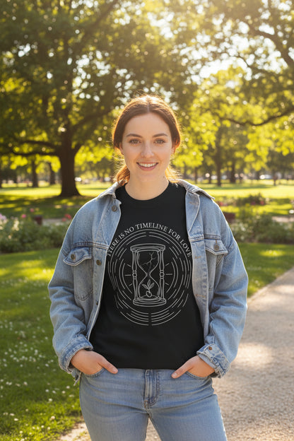 There Is No Timeline for Love Shirt | Classic Heavy Cotton Tee | Grief Memorial Tee | Hourglass Sympathy Gift | Loss Remembrance Shirt - Spirit Stitch
